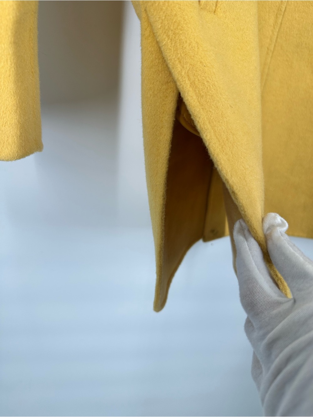 Belle & Bloom Wool Blend Peacock Oversized Mustard Yellow Coat Jacket - Picture 7 of 16